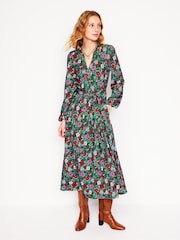 Boden Green Maeve Trim Jersey Midi Dress - Image 1 of 5