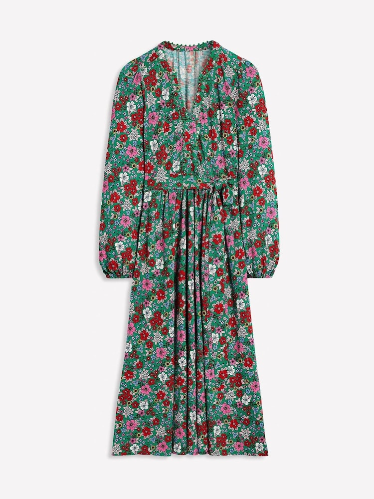 Boden Green Maeve Trim Jersey Midi Dress - Image 5 of 5