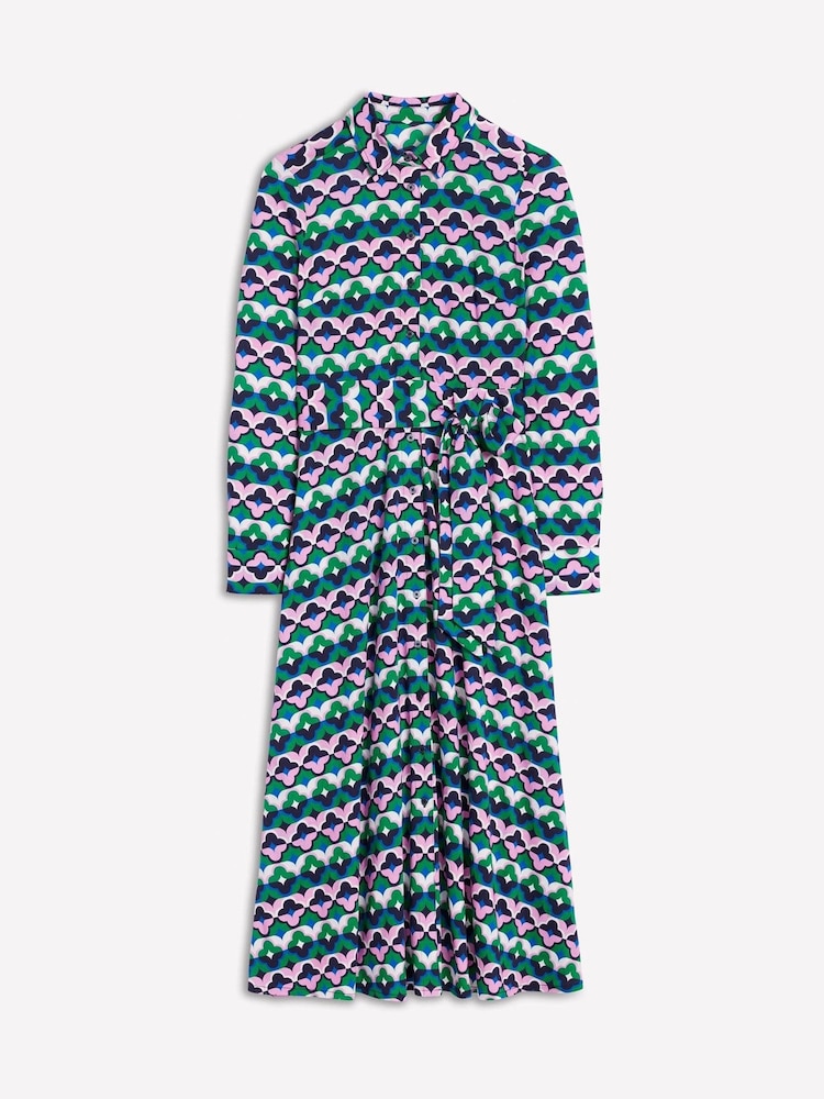 Boden Green Marcia Jersey Midi Shirt Dress - Image 6 of 6