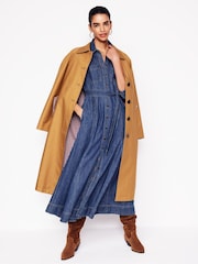 Boden Blue Tess Denim Midi Shirt Dress - Image 3 of 6