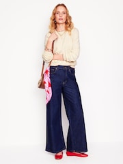 Boden Cream Pru Scallop Trim Jumper - Image 3 of 7