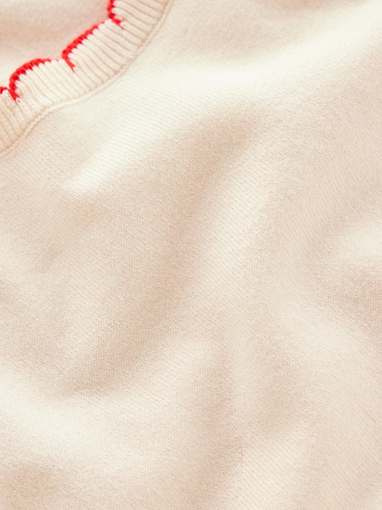 Boden Cream Pru Scallop Trim Jumper - Image 7 of 7 Boden Cream Pru Scallop Trim Jumper - Image 7 of 7
