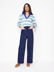 Boden Blue Primrose Patch Pocket Trousers - Image 1 of 5