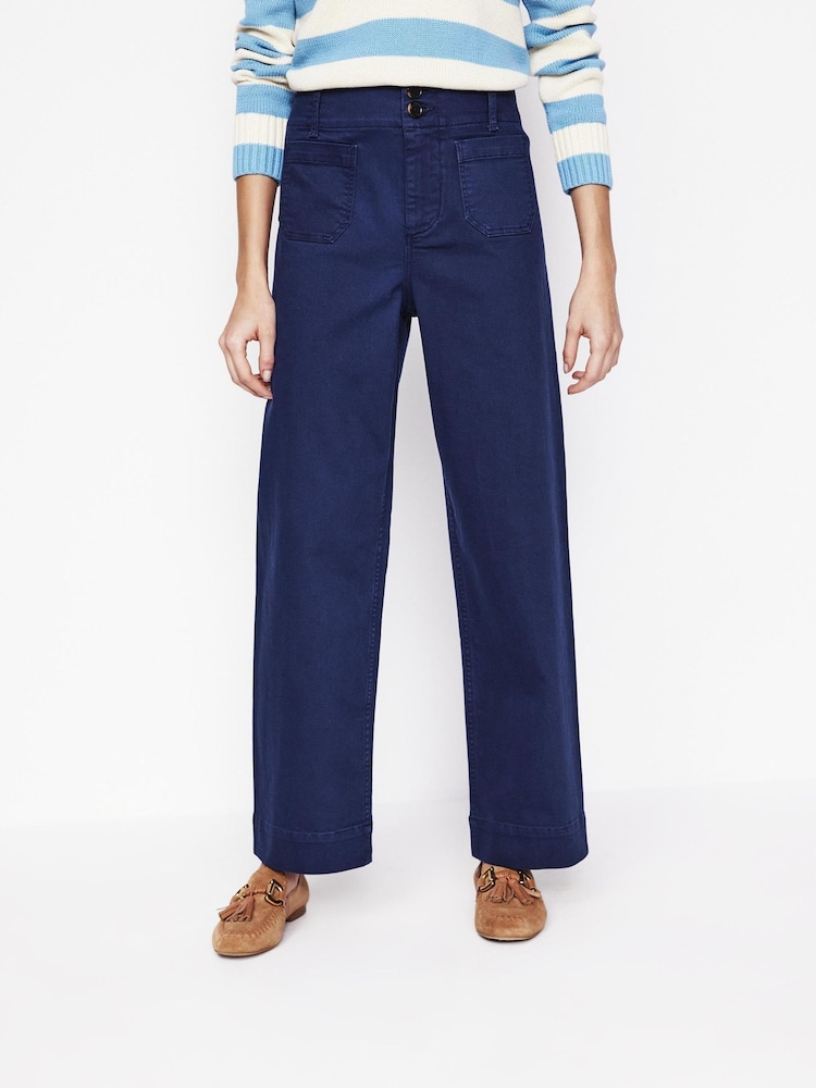Boden Blue Primrose Patch Pocket Trousers - Image 4 of 5