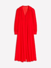 Boden Red Scalloped Collar Tea Dress - Image 7 of 7