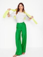 Boden White Short Sleeve Smocked Cuff Top - Image 3 of 5