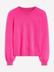 Boden Pink Pru Scallop Trim Jumper - Image 5 of 6