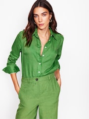 Boden Green Sienna Linen Shirt - Image 1 of 6