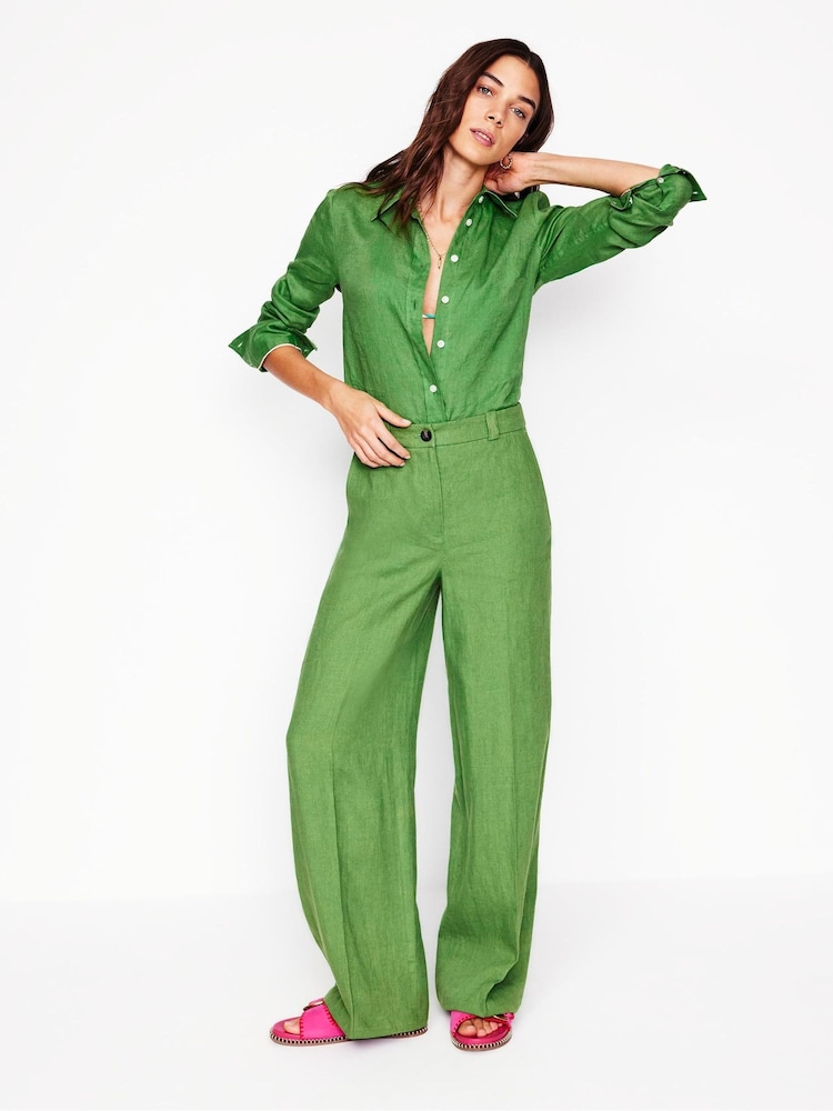 Boden Green Sienna Linen Shirt - Image 5 of 6