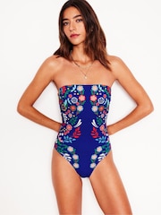 Boden Blue Paros Bandeau Swimsuit - Image 1 of 6