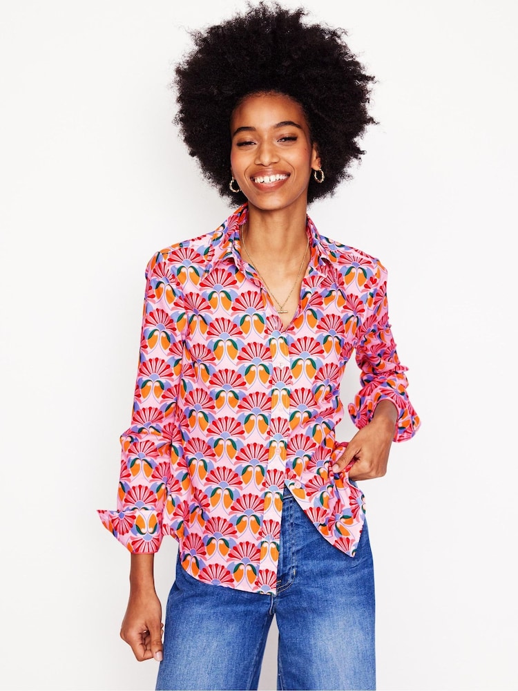 Boden Pink Sienna Cotton Shirt - Image 1 of 6