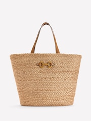 Boden Natural Woven Snaffle Tote Bag - Image 1 of 4