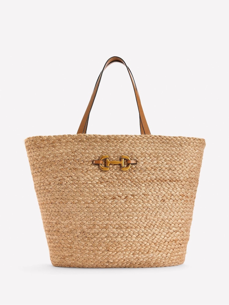 Boden Natural Woven Snaffle Tote Bag - Image 1 of 4