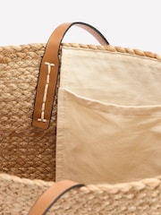 Boden Natural Woven Snaffle Tote Bag - Image 4 of 4