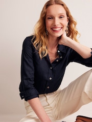 Boden Blue Sienna Linen Shirt - Image 4 of 5