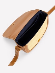 Boden Brown Raffia Snaffle Mini Satchel - Image 3 of 4