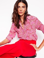 Boden Pink Sienna Silk Shirt - Image 1 of 6