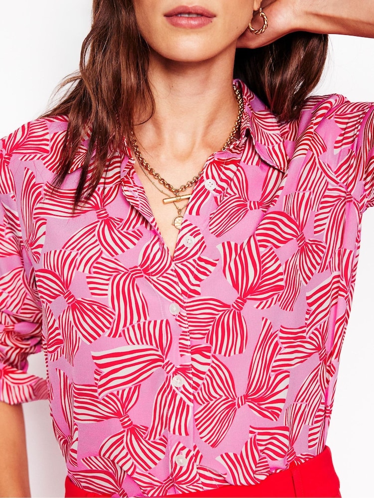 Boden Pink Sienna Silk Shirt - Image 2 of 6