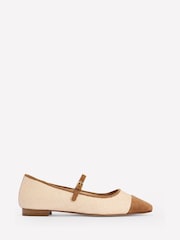Boden Natural Penelope Mary Jane Flats - Image 1 of 4
