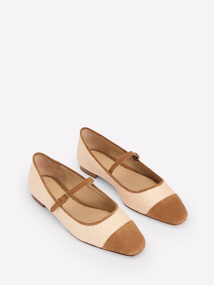 Boden Natural Penelope Mary Jane Flats - Image 2 of 4