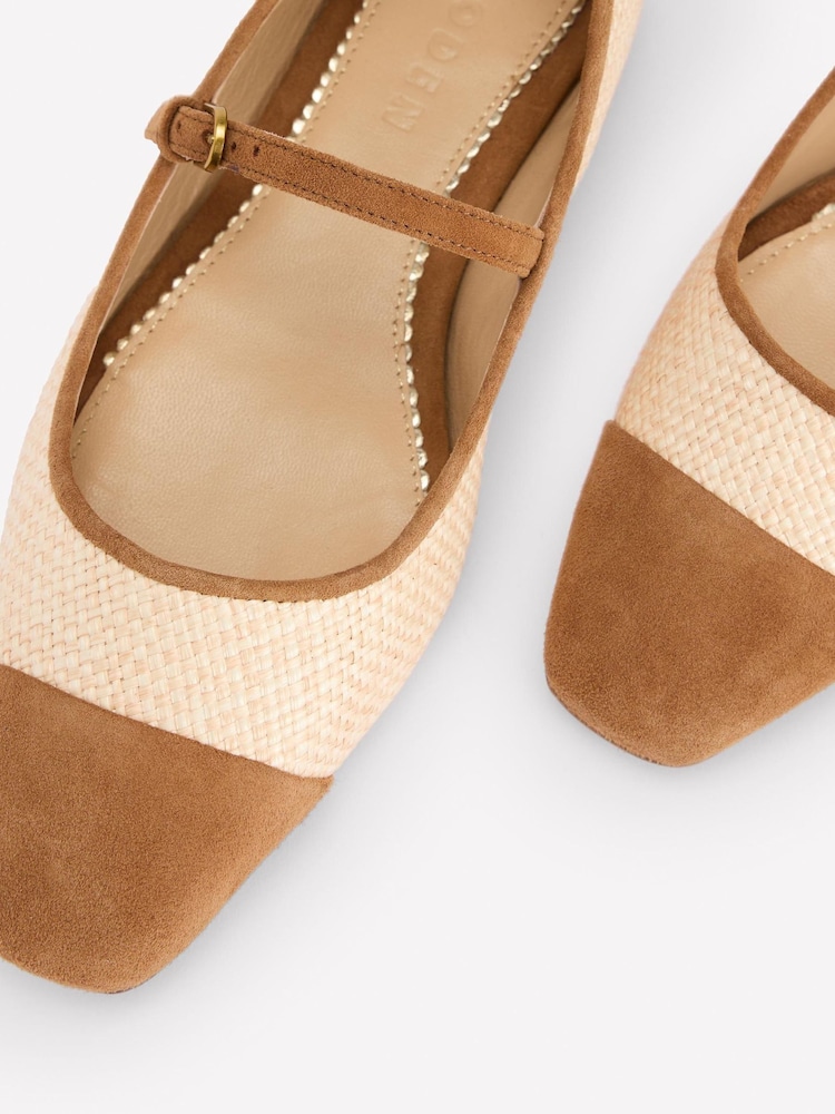 Boden Natural Penelope Mary Jane Flats - Image 4 of 4