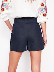 Boden Blue Westbourne 100% Linen Shorts - Image 3 of 6