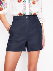 Boden Blue Westbourne 100% Linen Shorts - Image 4 of 6