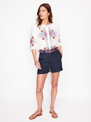 Boden Blue Westbourne 100% Linen Shorts - Image 5 of 6