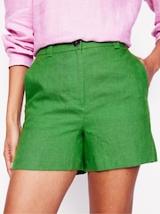 Boden Green Westbourne 100% Linen Shorts - Image 4 of 5