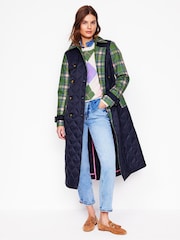 Boden Quilted Trench Coat - صورة 1 من 5