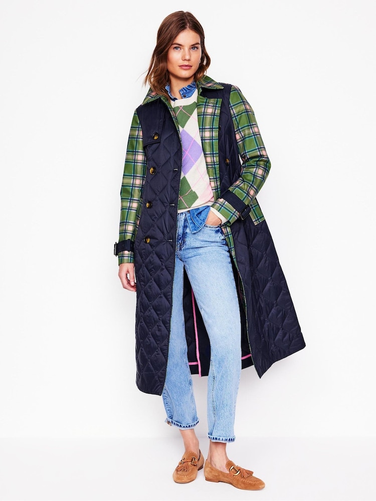 Boden Quilted Trench Coat - صورة 1 من 5