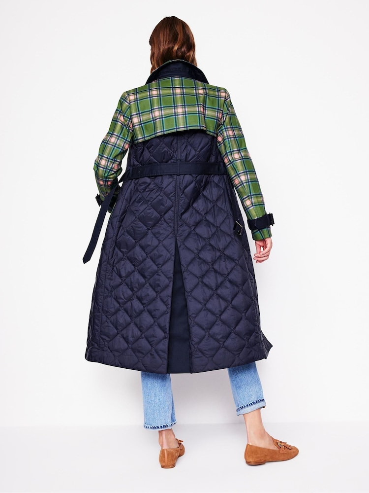 Boden Quilted Trench Coat - صورة 2 من 5