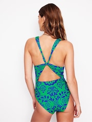 Boden Green Mykonos Deep V-Neck Swimsuit - Image 3 of 7