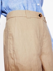 Boden Natural Westbourne 100% Linen Shorts - Image 4 of 5