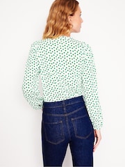 Boden Cream Marina Jersey 100% Cotton Shirt - Image 2 of 6
