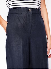 Boden Blue Westbourne Linen 100% Cotton Trousers - Image 5 of 6