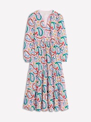 Boden Green Violet 100% Cotton Midi Dress - Image 8 of 8
