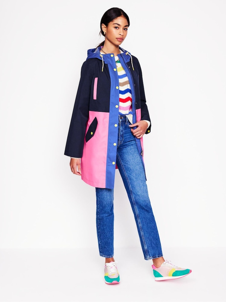 Boden Blue Wells Waterproof Coat - Image 4 of 5