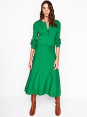 Boden Green Pru Scallop Trim Dress - Image 1 of 7