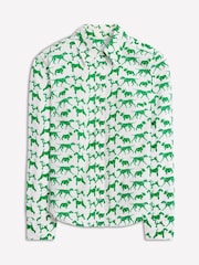 Boden White/Green Sienna Cotton Shirt - Image 6 of 6