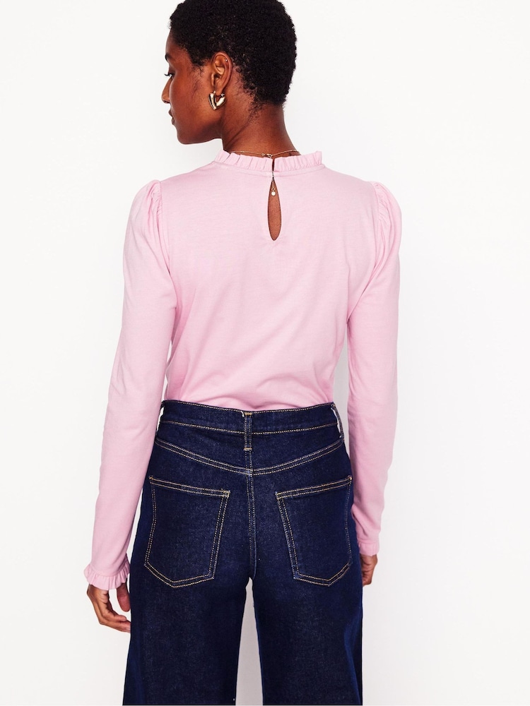 Boden Light Pink Supersoft Long Sleeve Top - Image 3 of 5