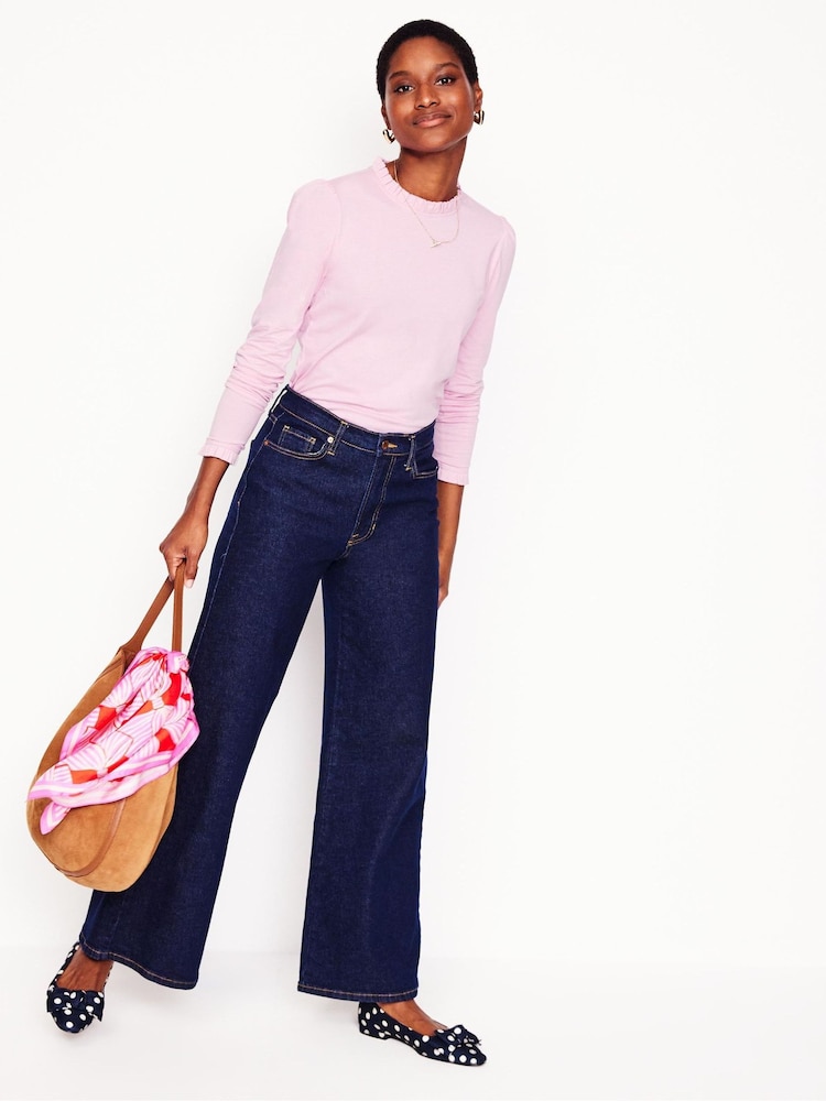 Boden Light Pink Supersoft Long Sleeve Top - Image 4 of 5