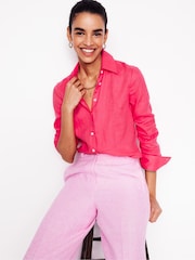 Boden Pink Sienna Linen Shirt - Image 1 of 6