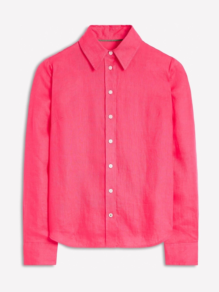 Boden Pink Sienna Linen Shirt - Image 6 of 6