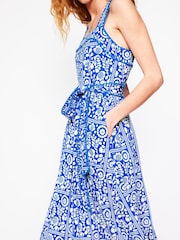 Boden Blue Square Neck Seam Midi Dress - Image 3 of 5