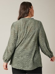 Evans Curve Burnout Print Top - Image 3 of 5