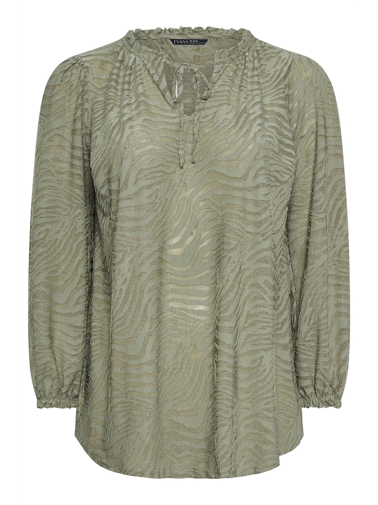 Evans Curve Burnout Print Top - Image 5 of 5