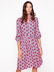 Boden Red Willow Frill Short Shirt Dress - Image 2 of 6