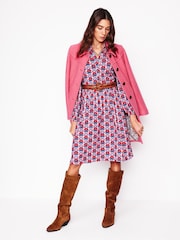 Boden Red Willow Frill Short Shirt Dress - Image 4 of 6