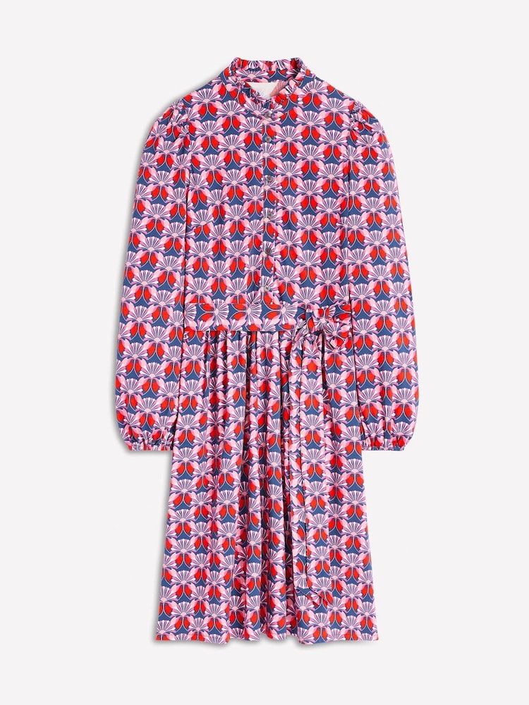 Boden Red Willow Frill Short Shirt Dress - Image 6 of 6